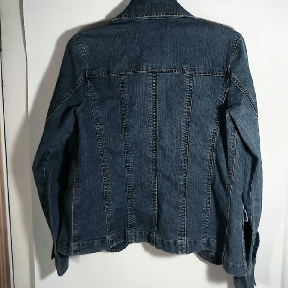 Liz Claiborne denim blazer jacket. Size Small - Picture 2 of 4
